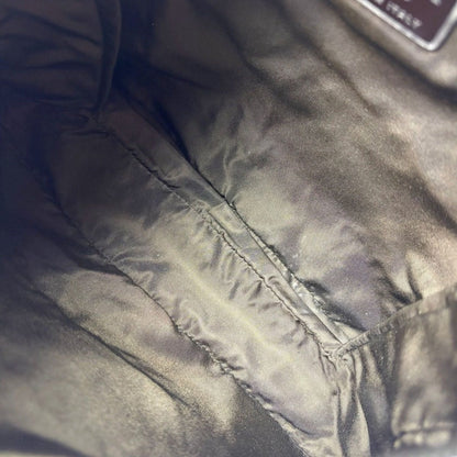 Prada Triangle Logo Shoulder Bag Khaki Tessuto — view 11