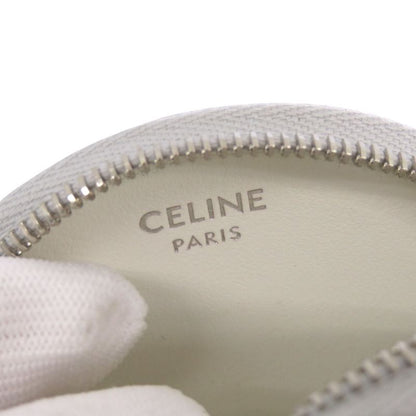 Celine Triomphe Leather Silver Coin Case 0117 Celine