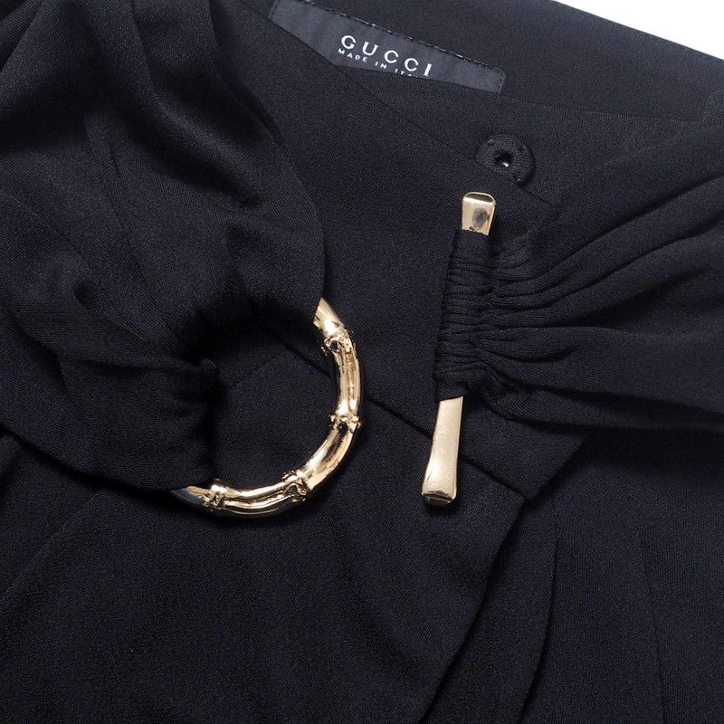 Gucci Skirt Size 36 Wrap Skirt Tight Skirt Black Made In Italy 20250326 Ra3824