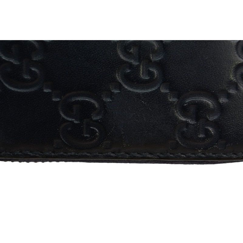 Gucci Wallet Long Round Zipper Webline Guccissima Dark Navy Red — view 6
