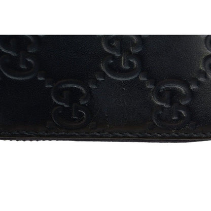 Gucci Wallet Long Round Zipper Webline Guccissima Dark Navy Red — view 6