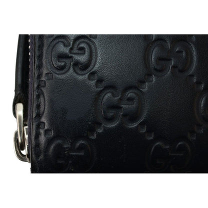 Gucci Wallet Long Round Zipper Webline Guccissima Dark Navy Red — view 7
