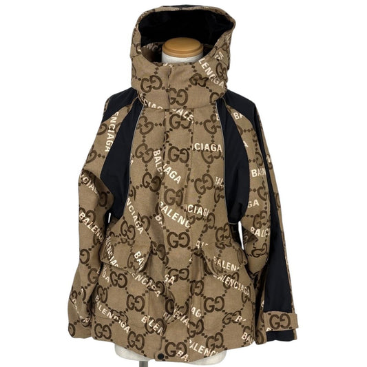 Gucci Jumbo GG Jacket Hacker Project Hood Beige Black