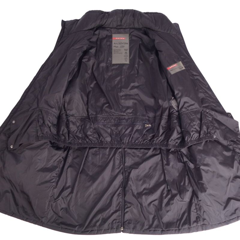 Prada Sport Coat Cotton Filled Zip Up Hine