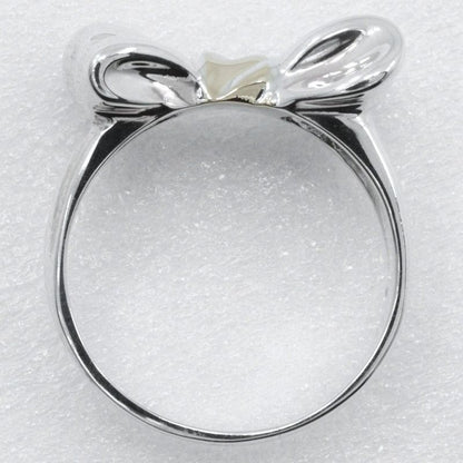 Tiffany & Co Ribbon Motif 18K Yellow Gold × 925 Silver Size 9 Ladies' 3.4g Ring
