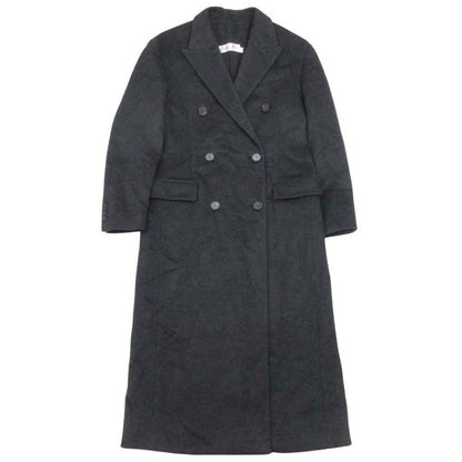 Dior Cashmere Melton Star Coat Double Peaked Lapel 36 Dark Gray