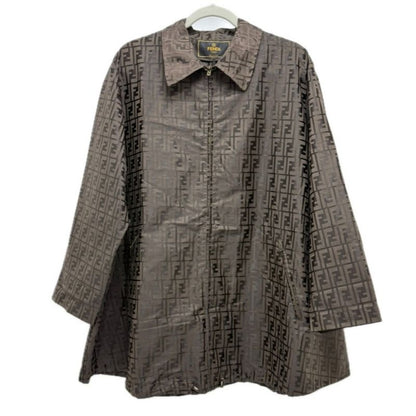 Fendi Nylon Jacket Zucca Print Nylon Brown