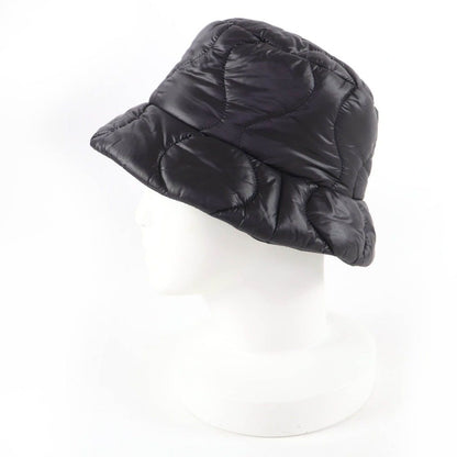 Miu Miu Logo Embroidery Quilted Bucket Hat Dark Brown — view 3