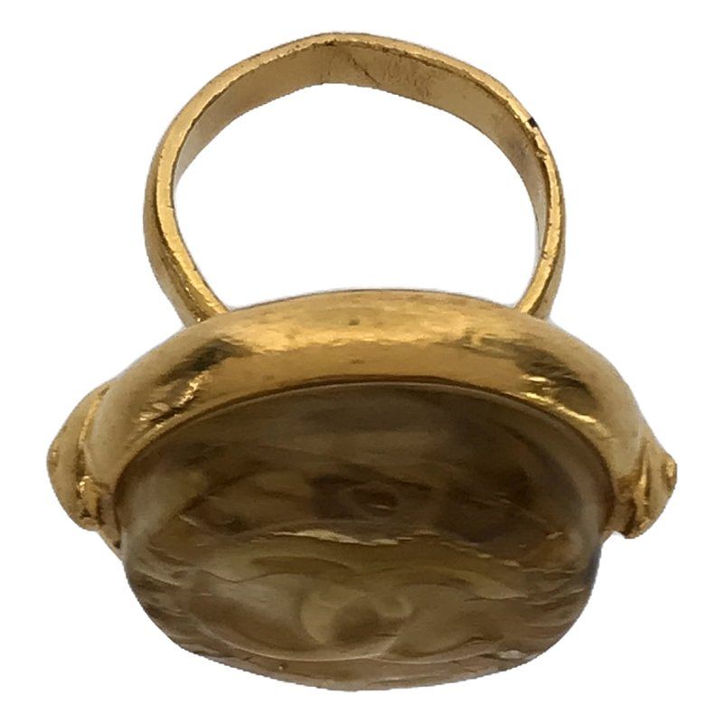 Chanel - Coco Mark Gold 99A Gripoa Candy Stone Ring - Gold - Women's