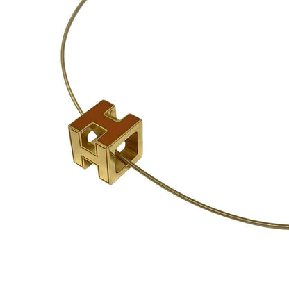Hermes Necklace Gold Orange