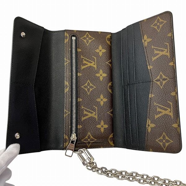 Louis Vuitton Monogram Macassar Portefeuille Ron M60168 Trifold Wallet Unisex