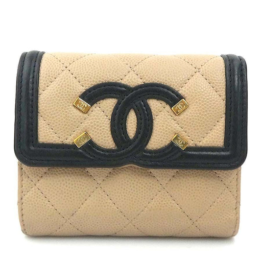 Chanel Trifold Wallet CC Filigree