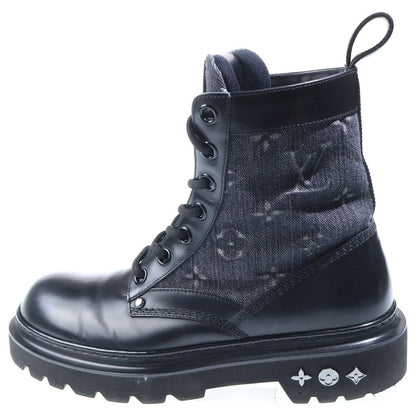 Louis Vuitton Monogram Denim LV Ranger Ankle Boots High Cut Sneakers Black