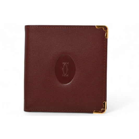 Cartier Fold Wallet Vintage Must de Cartier Bordeaux