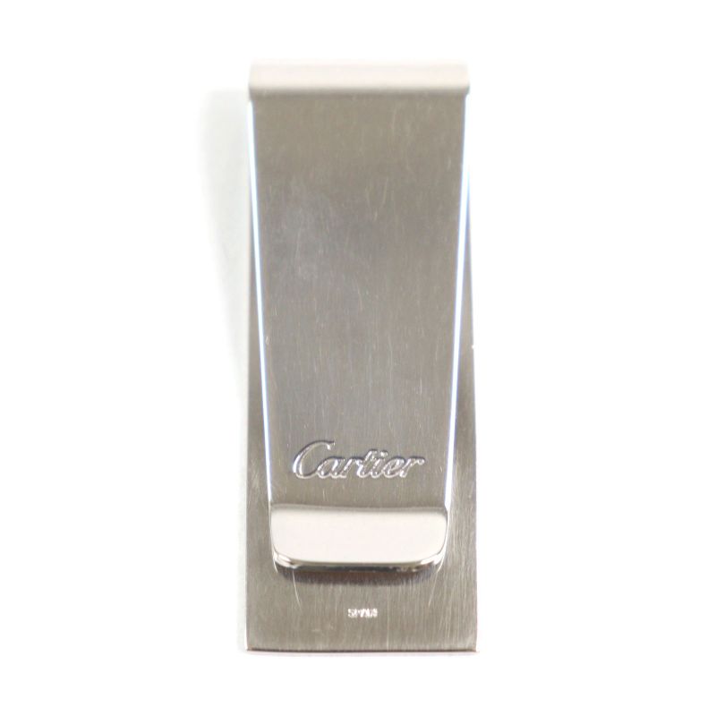 Cartier Happy Birthday 2C Decor Logo Engraved Bill Clip Billfold