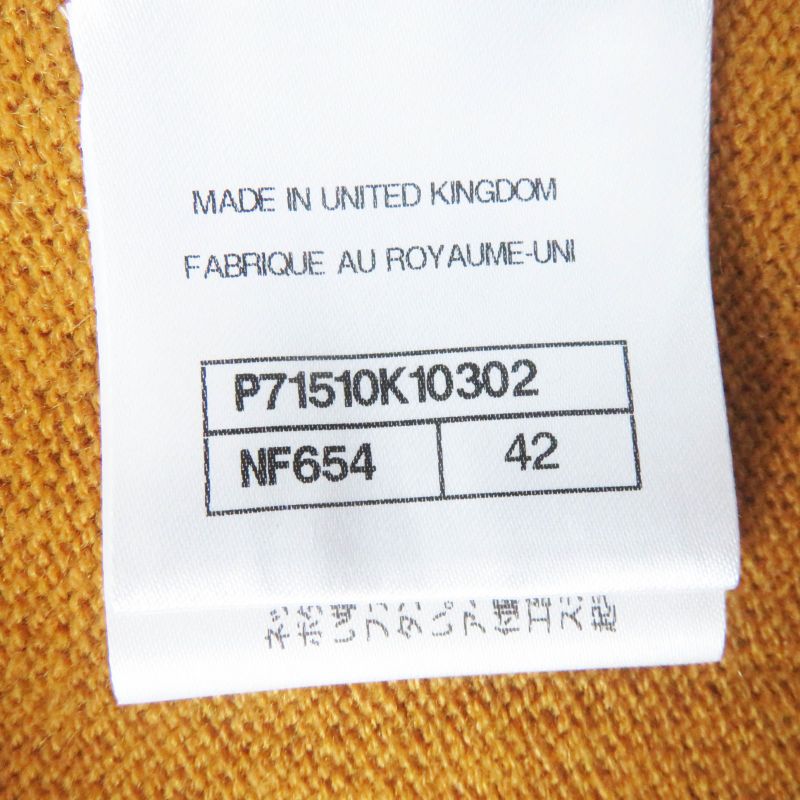 CHANEL 20AW P71510 100% Cashmere Coco Mark Buttons Bi-color Long Sleeves Long