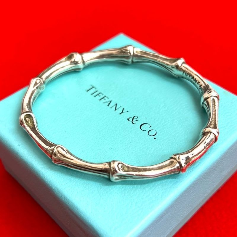 Tiffany & Co Bamboo Bangle Silver 925 Bracelet Accessory