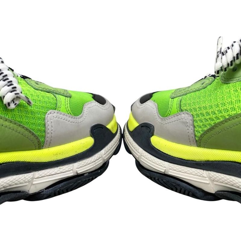Balenciaga Sneakers Triple S 541623 41 Size Mesh Logo Green Black White Triple