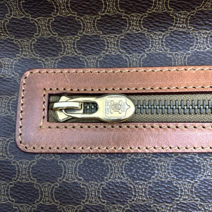 Celine DM91 Clutch Bag Second Bag Pouch Macadam PVC Leather Brown Ladies Men