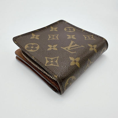 Louis Vuitton M61667 Monogram Compact Zipped Wallet With Zipper Pocket For