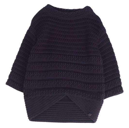 Chanel Knit Sweater Cubic Sleeves Cotton Top Les