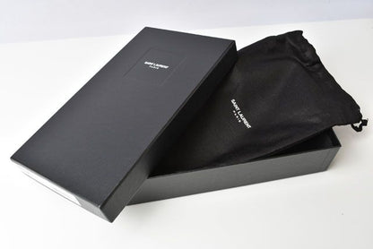 Unused Saint Laurent Paris Long Wallet Leather Black 504952