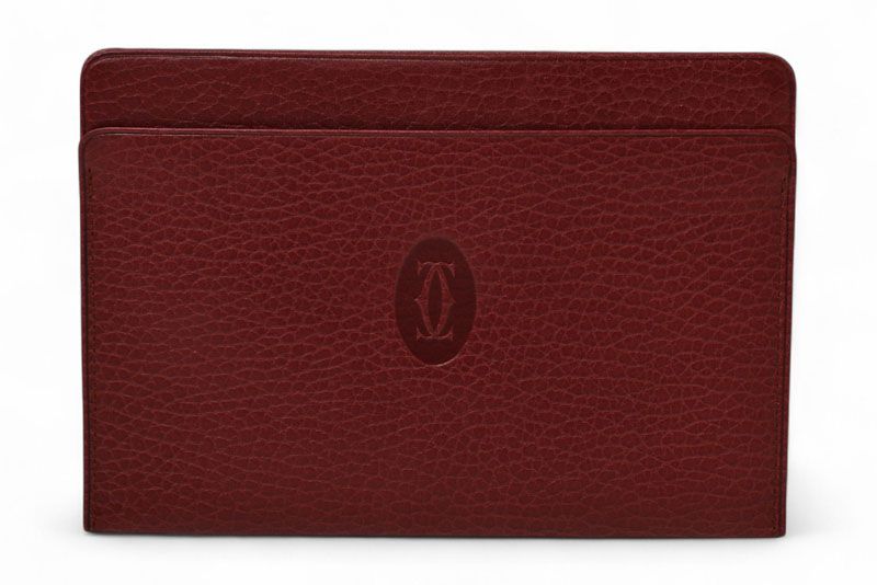 Cartier Card Case Vintage Cartier Mini Pouch Must De Cartier Bordeaux L3000015