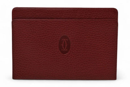 Cartier Card Case Vintage Cartier Mini Pouch Must De Cartier Bordeaux L3000015
