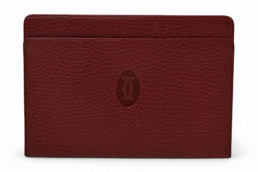 Cartier Card Case Vintage Cartier Mini Pouch Must De Cartier Bordeaux L3000015
