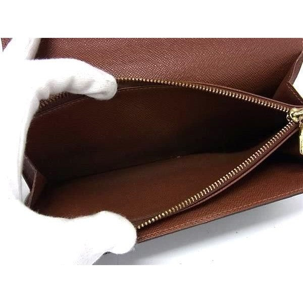Louis Vuitton Wallet Pochette Porte-Monnaie Cles Brown Monogram Bifold Gold — view 5