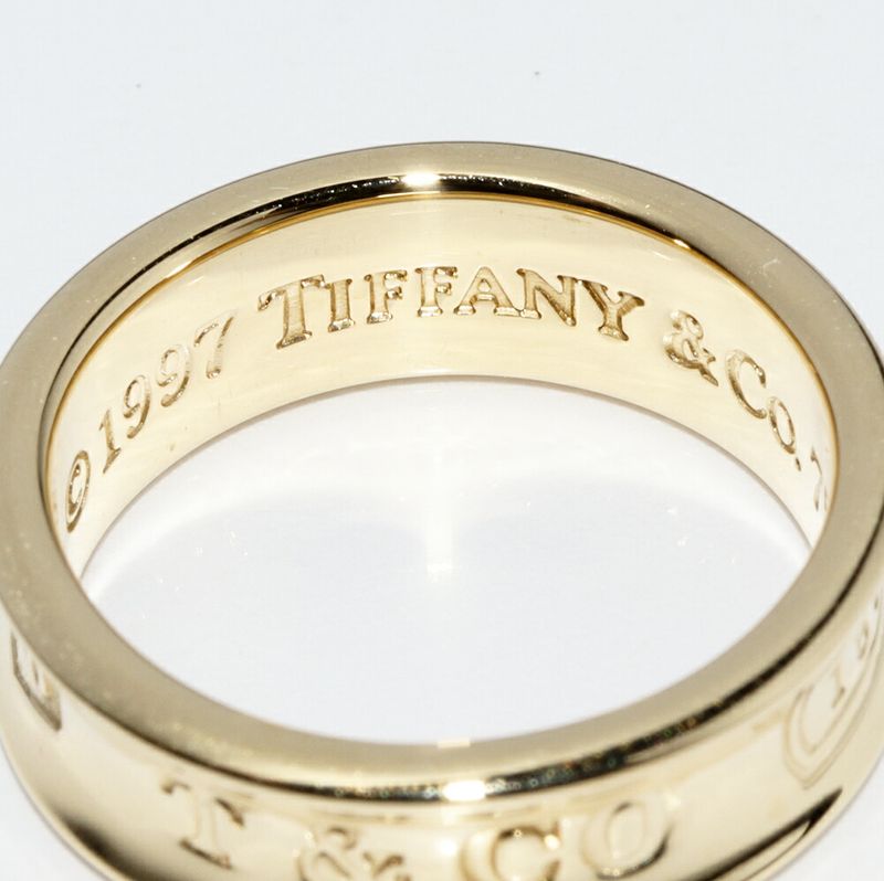 Tiffany & Co Ring 18K Yellow Gold 1837ring Width 6mm (024in)