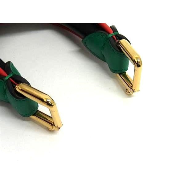 Fendi Leather Handle for Peekaboo Greenish and Red — view 3