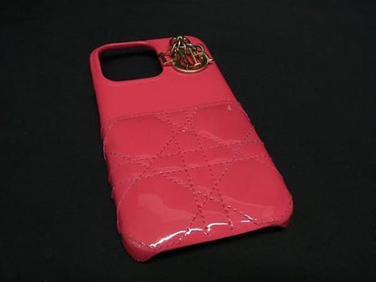 Christian Dior Lady Dior Cannage Patent Leather Iphone13pro Phone Case Pink