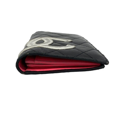 Chanel Wallet Cambon Lambskin Black White Silver — view 2