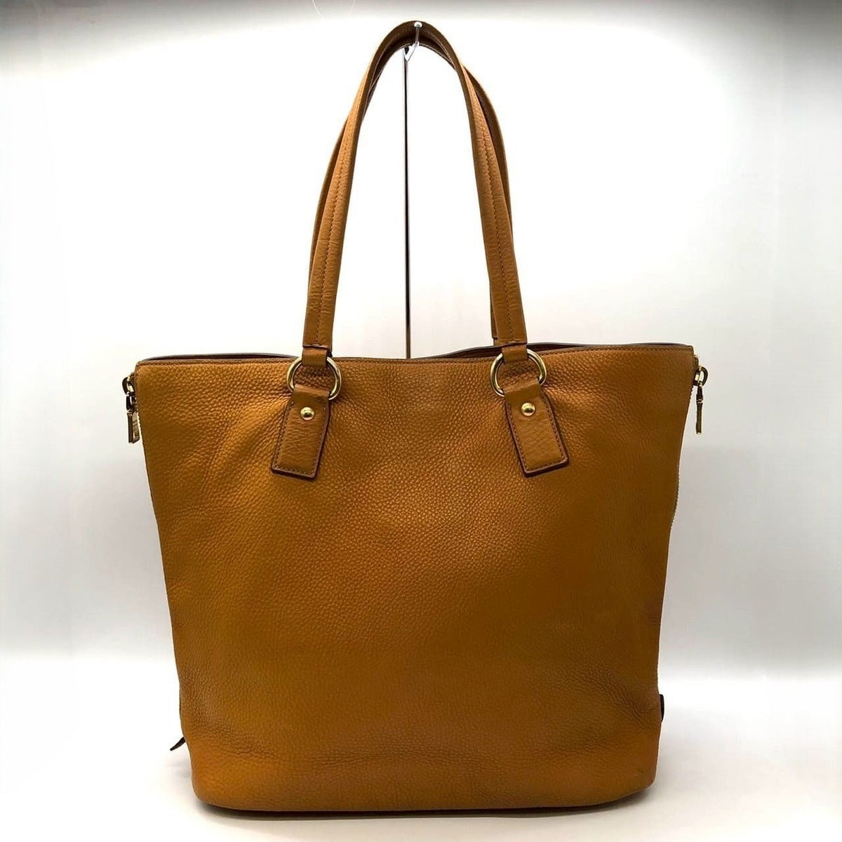 Prada Tote Leather Yellow Brown — view 2