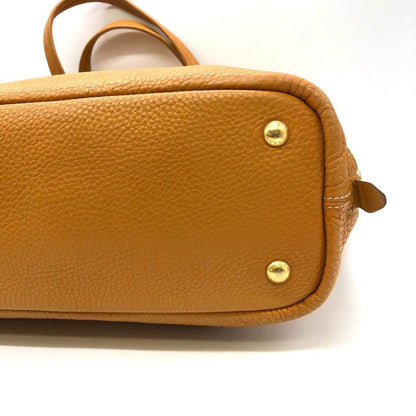 Prada Tote Leather Yellow Brown — view 3