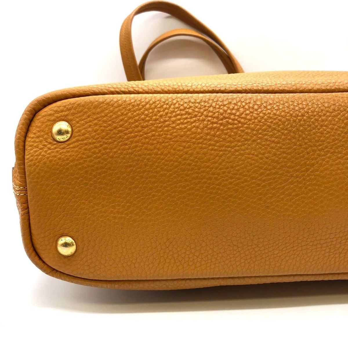 Prada Tote Leather Yellow Brown — view 4