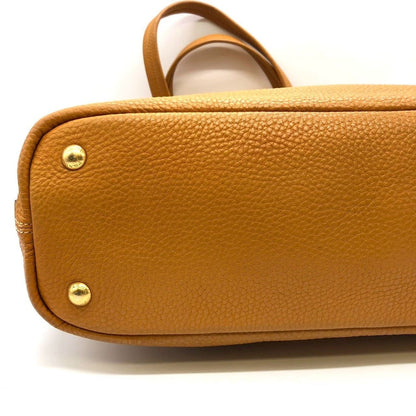 Prada Tote Leather Yellow Brown — view 4