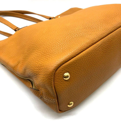 Prada Tote Leather Yellow Brown — view 5