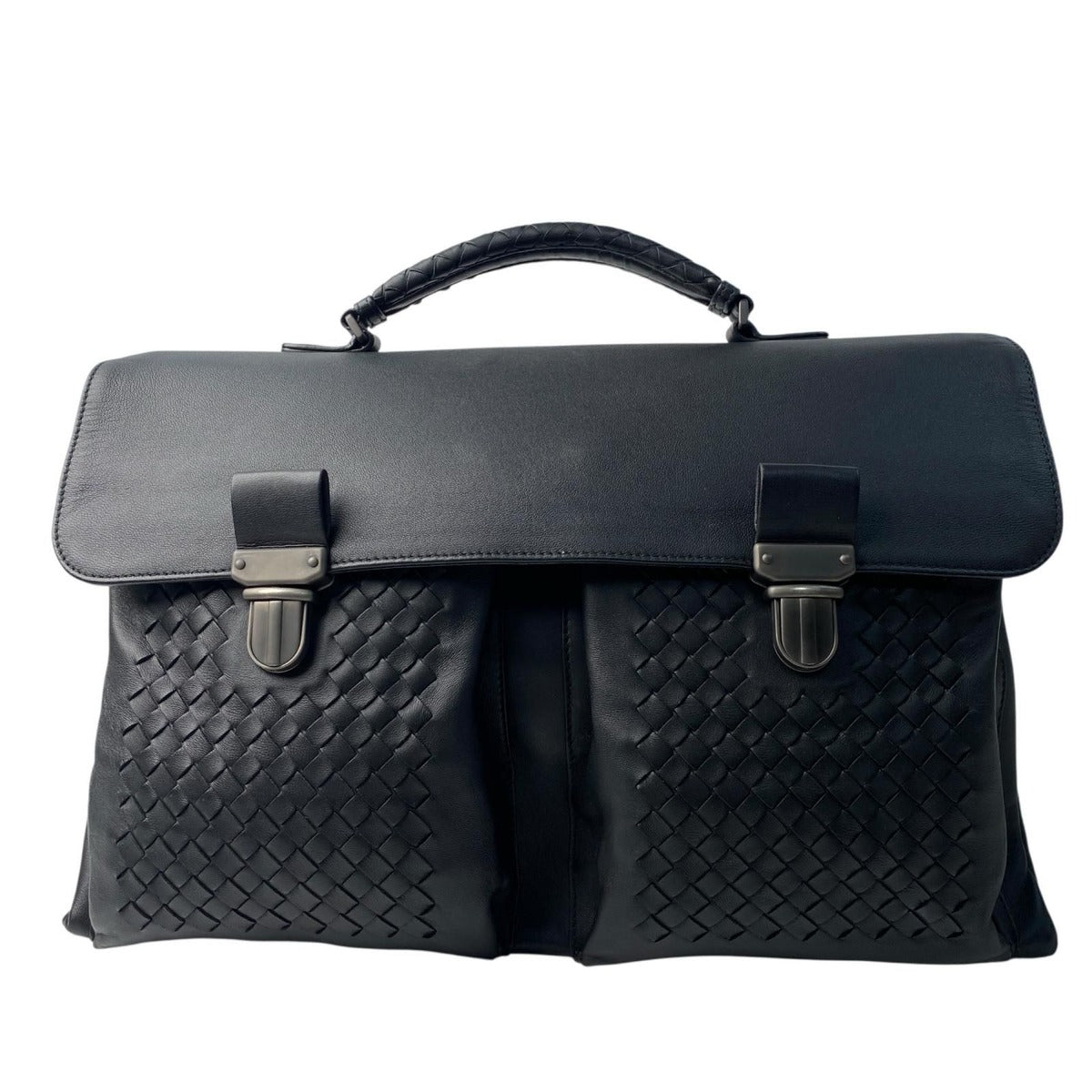 Bottega Veneta Business Briefcase Leather Black