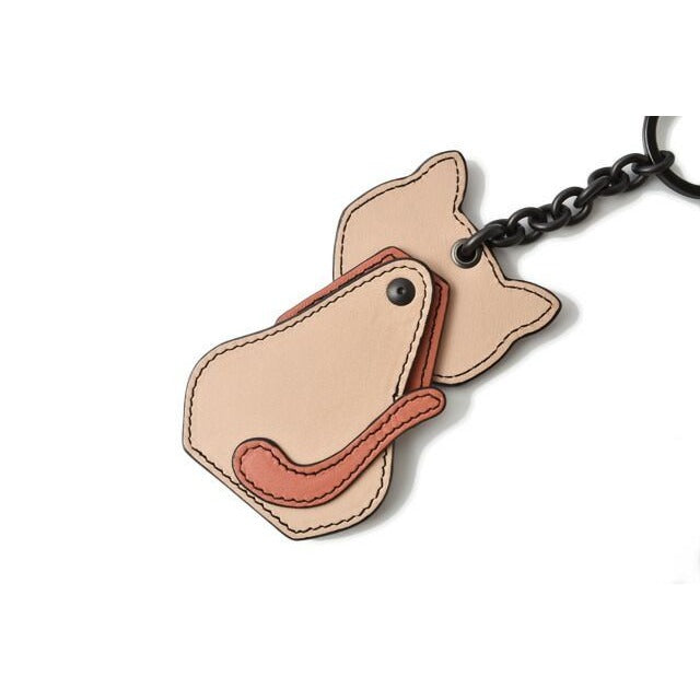 Bottega Veneta Key Ring Holder Bag Charm Cat Hibiscus Peach — view 4