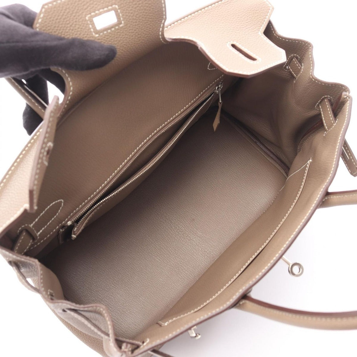 Hermes Handbag Birkin 30 Etoupe Leather — view 3