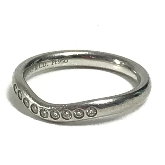 Tiffany & Co Ring Curved Band Peretti Pt950 Silver