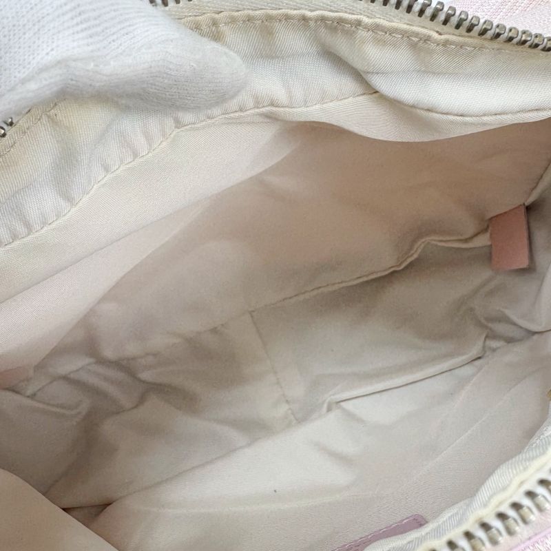 Chanel New Travel Line Mini Handbag Accessory Pouch Nylon Canvas Pink Coco Mark