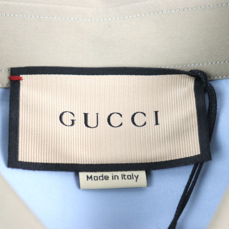 Gucci 24SS 762164 Cotton 100% Logo Embroidery Button-down Long Sleeve Shirt