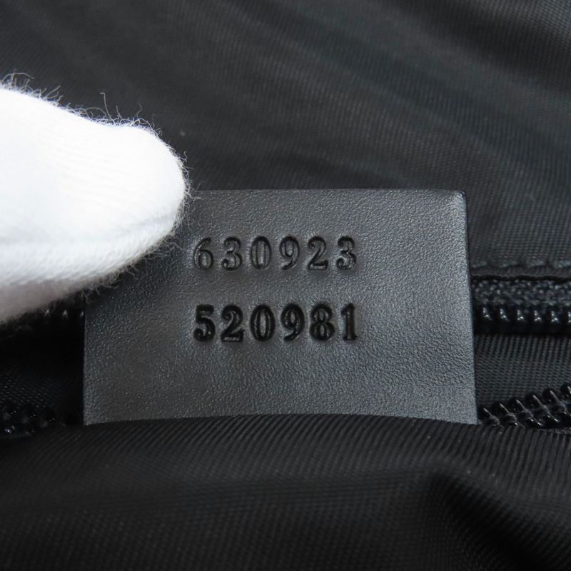 Gucci 630923 Outlet Sherry Line 2WAY Tote Bag Nylon Canvas Leather Women