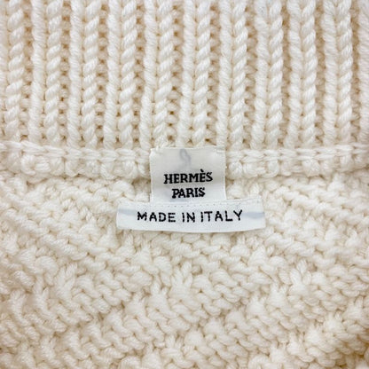 Hermes Top Knit Sweater Wool Ivory