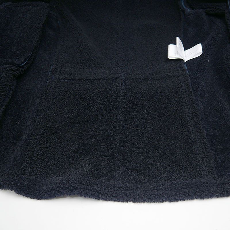 Chanel Sailor Collar Mouton Short Coat P59085 36 Navy