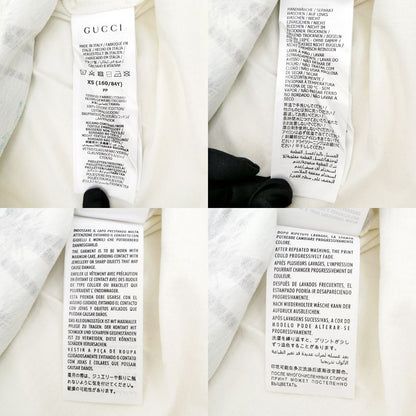 Gucci T-shirt With Sequins XS Size 615044 White Cotton Women's Clothes
