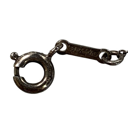 2802 Tiffany & Co Full Heart Silver Necklace Pre-Owned Sv925